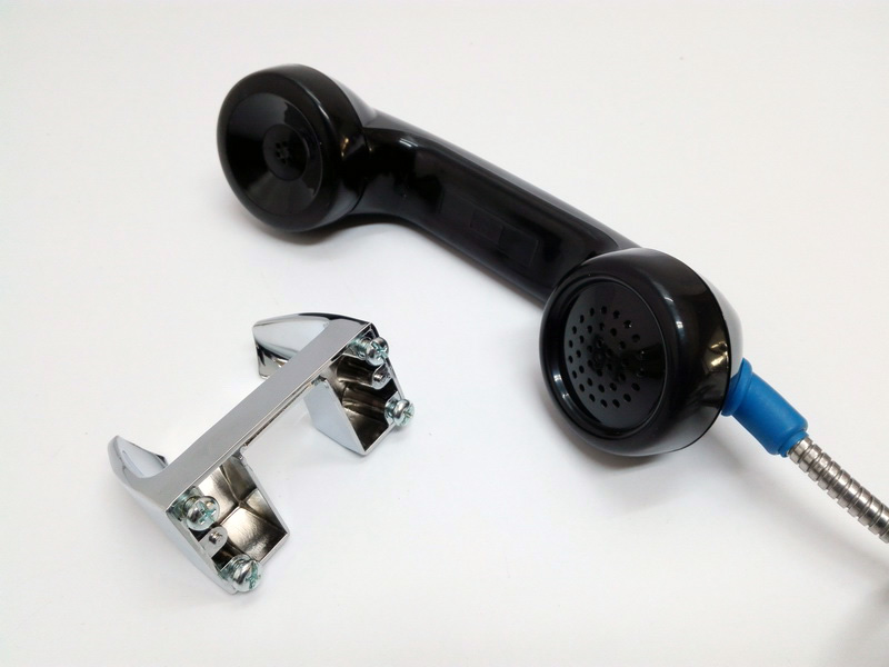 auricular telefono carcel +soporte pared plast metal 8u